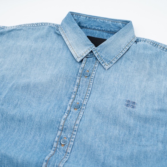 size S Givenchy Blue Denim Shirt Button - Picture 3 of 7